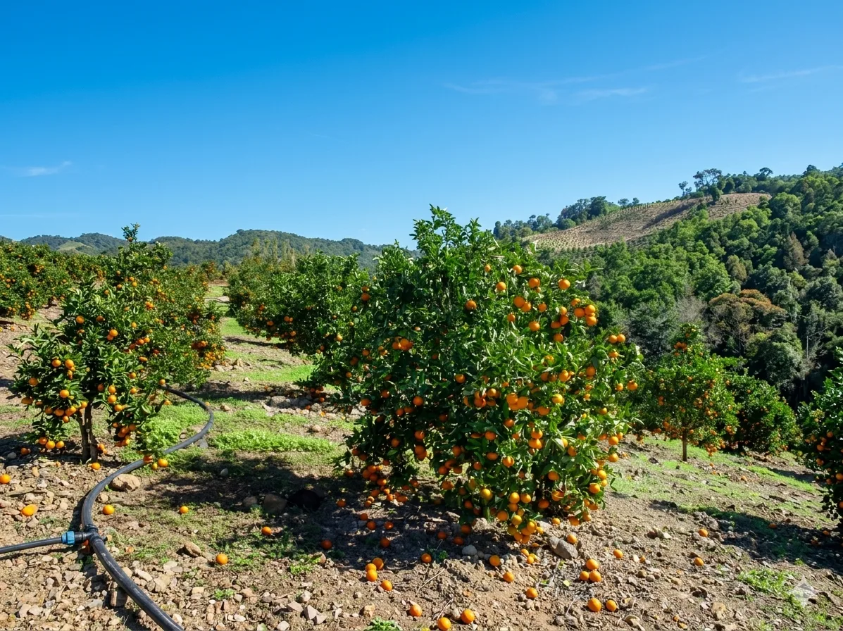 Domaine agricole Mimona — verger d'agrumes dans le Gharb, Maroc